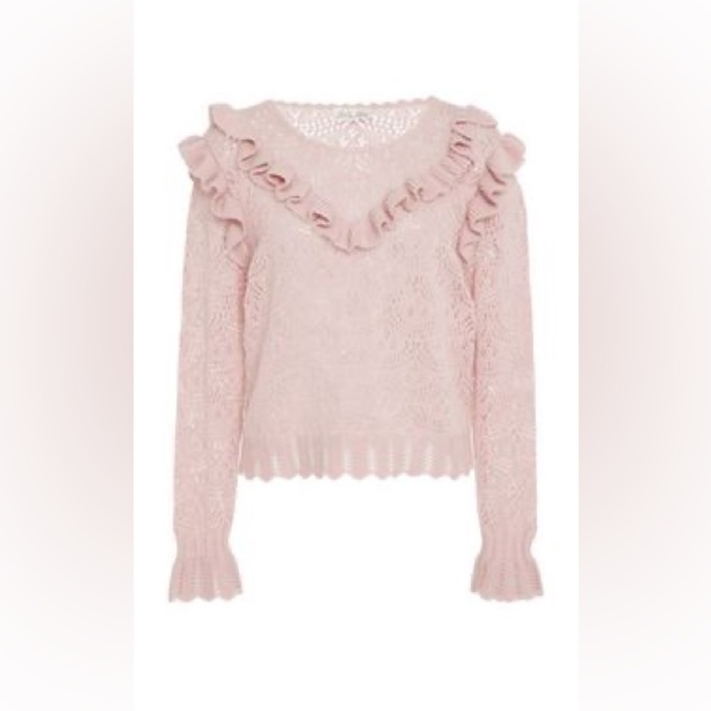 LoveShackFancy Pink Sweater (XS)